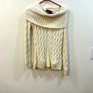 The Limited antique white off the shoulder sweater. Size Small